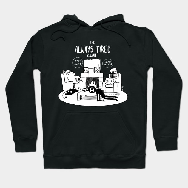 Always Tired club Hoodie by forsakenstar